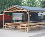 Bespoke timber shelters for outdoor areas
