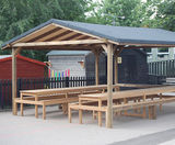 Bespoke timber shelters for outdoor areas - on this page