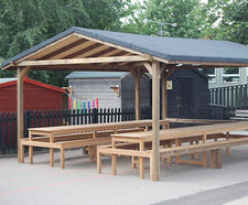 Bespoke timber shelters for outdoor areas