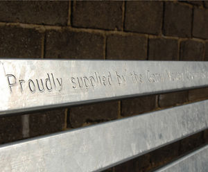 Greensted steel bench seating