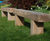 Cranham - oak railway sleeper backless bench 2