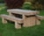 Cranham - oak railway sleeper backless bench 4