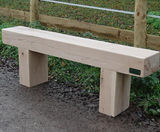 Cranham - oak railway sleeper backless bench - on this page