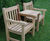 Poplar 1.82m - hardwood outdoor bench for gardens, parks or hotels 4