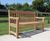 Poplar 1.82m - hardwood outdoor bench for gardens, parks or hotels 1