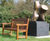 Poplar 1.82m - hardwood outdoor bench for gardens, parks or hotels 3