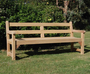 Greenwich iroko heavy-duty park bench
