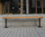 Jesmond - contemporary hardwood and steel outdoor bench for public use 1