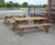 X-Frame heavy-duty timber picnic table and bench set 3