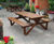 X-Frame heavy-duty timber picnic table and bench set 6