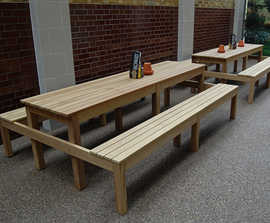 Deluxe iroko picnic tables and benches