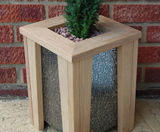 Hardwood and stainless steel planters - on this page