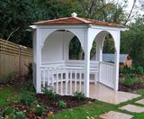 Bespoke timber gazebo for private client in London - on this page