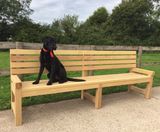 Chelsea - contemporary heavy-duty iroko hardwood seat - on this page