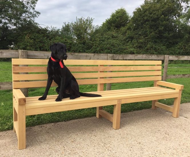 Chelsea - contemporary heavy-duty iroko hardwood seat