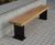 Jesmond - contemporary hardwood and steel outdoor bench for public use 0