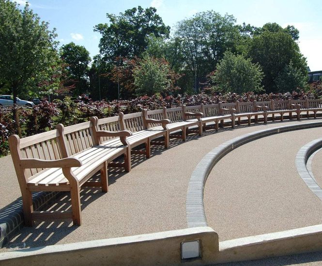 Bespoke curved timber seats and benches