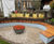 Bespoke curved iroko wall seat 1