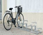 Steel 6-space high-low cycle rack