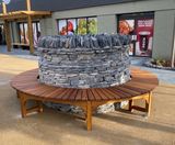 Bespoke round feature seat for Haven holiday park - on this page