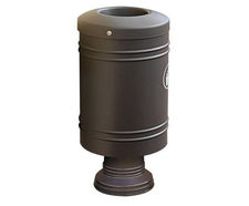 Procity® base-mounted standard steel litter bin - 60L