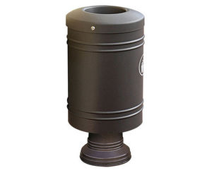 Procity® base-mounted standard steel litter bin - 60L