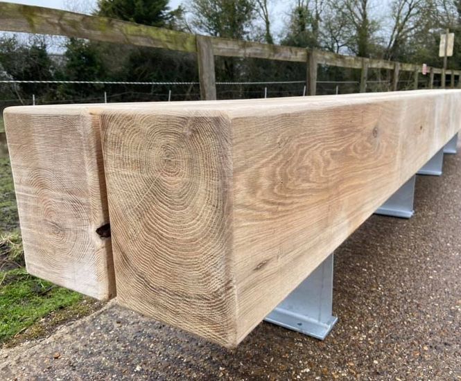 Bespoke green oak benches