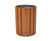 Cologne circular hardwood timber litter bin 60 and 40L 0