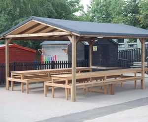 Outdoor classroom and school shelter
