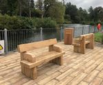 Cranham - green oak hardwood seat (lengths - 1.5, 1.8, 2.5m)