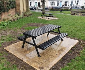 Kimpton A-frame steel picnic table