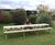 A-Frame treated redwood picnic table and bench set - 4m 1