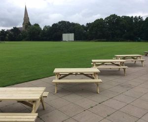 A - Frame Treated Redwood Picnic Bench - 3m