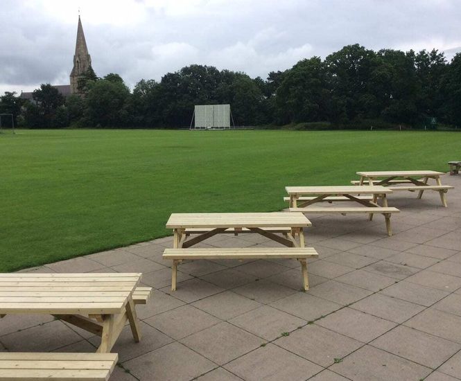 A - Frame Treated Redwood Picnic Bench - 3m