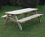 A-Frame redwood picnic table and bench set - 1.8m 0