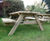 A-Frame redwood picnic table and bench set - 1.8m 2