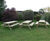 A-Frame redwood picnic table and bench set - 1.8m 4