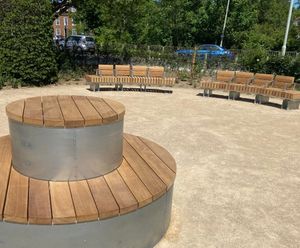 Bespoke seating - Anniversary Garden, Welwyn Garden City