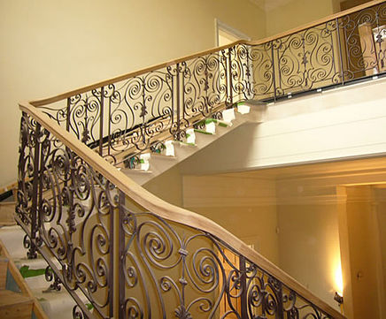 Bespoke traditional wrought iron balustrades