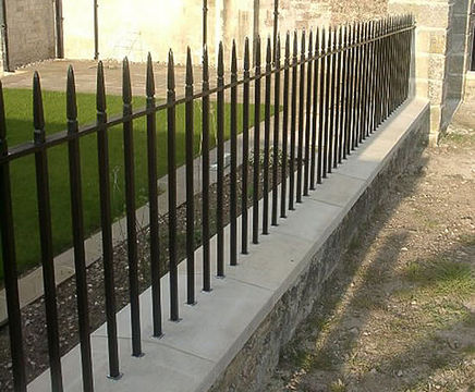 Traditional wrought iron railings
