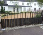 Contemporary steel driveway gates