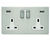 2-gang switched sockets with USB charging capability 1