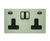 2-gang switched sockets with USB charging capability 3