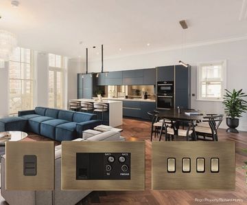 Hartland G2 screwless switches and sockets - Kings House, Hove