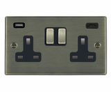 2-gang switched sockets with USB charging capability - on this page