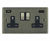 2-gang switched sockets with USB charging capability 0