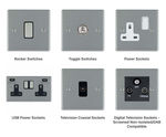 Hartland - switches and sockets on stylish, slim 5mm plates