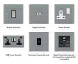 Hartland - switches and sockets on stylish, slim 5mm plates - on this page