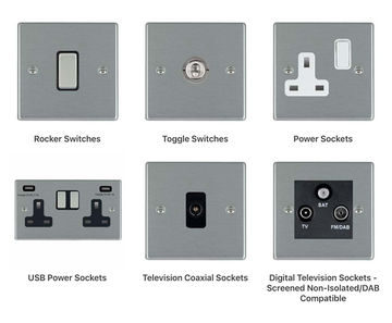 Hartland - switches and sockets on stylish, slim 5mm plates