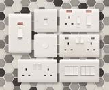 Verve - white plastic moulded wiring accessories range - on this page